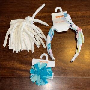 Gymboree 2015/16 headband, pom-pom, hair tie, firecracker hair tie